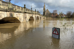 Flooding by English Bridge Shrewsbury